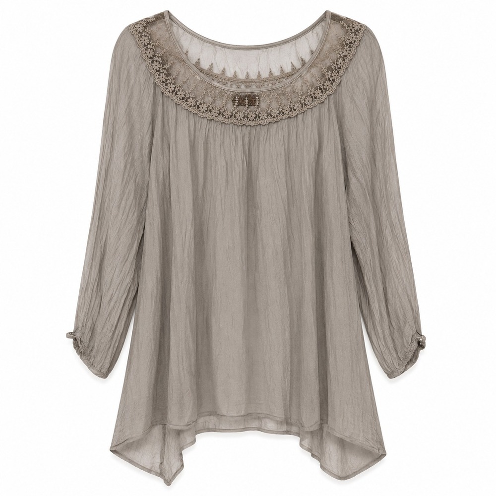 Carla Conti Whimsical Fairy Grunge Silk Top Women Size Large Ethereal Whimsigoth